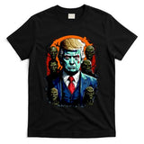 Donald Trump Halloween Silhouette With Zombies T-Shirt