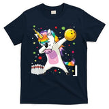 Dabbing Unicorn Bowling Funny Bowling T-Shirt