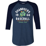 Dubuque Shamrocks - Iowa - Vintage Defunct Baseball Teams - 3/4 Sleeve Raglan T-Shirt
