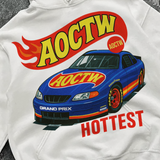AOCTW 'HOT ROD' WHITE RELAX HOODIE