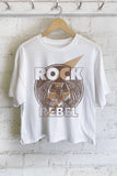 Rock Rebel Graphic Long Crop Top