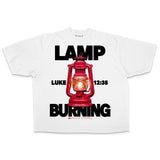 Lamp Burning Drop Shoulder Tee (Super Oversized) - White