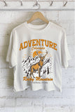 Adventure Colorado Rocky Mountain Graphic Long Crop Top