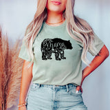 Mama Bear Floral Graphic Tee105(Dtf)
