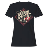 Western Retro Cowgirl Women's T-Shirt Black