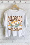 Colorado Rocky Mountain Graphic Long Crop Top