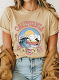 California Beach Hibiscus Graphic Tshirts