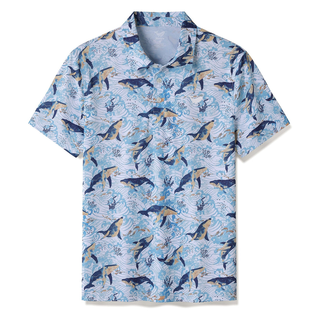 Men's Hawaiian Pisces Print Short Sleeve Polo Shirt Pisces Polo