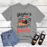 Christmas Sleighin' It Barely Graphic Tee