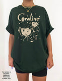 Coraline Shirt – Vintage Horror Movie Tee, Sweatshirt Hoodie Unisex T-shirt, Sweatshirt, Hoodie, Long Sleeve Tee