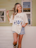 University of Tulsa Tu Prep Patch Off White Thrifted Tee
