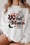Wild Moon Cowgirl Graphic Brushed Sweatshirts