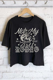 Not My First Rodeo Cowboy Graphic Long Crop Top