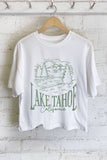 Lake Tahoe California Graphic Long Crop Top