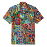 Men's Hawaiian Shirt African Print Shirt 100% Cotton Short Sleeve Camp Collar Aloha Shirt