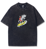 T-shirt Short Sleeve Solid Basic 100% Cotton Black Aloha Dino Quest