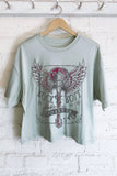 Rock and Roll Graphic Crop Top