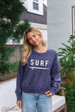 Surf Cropped Thermal Vintage Pullover