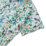Men's Hawaiian Shirt Short Sleeve Button-down 100% Cotton Green Aloha Hawaiian Nature's Whisper