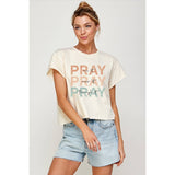 Pray Pray Pray Graphic Crop Top