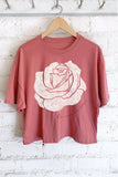La Vien En Rose Graphic Long Crop Top