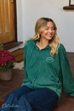 Game Day Football Mineral  Zipper Hooded Pullover