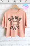 Game Day Football Graphic Long Crop Top