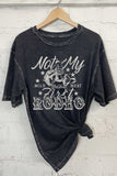 Not My First Rodeo Mineral Graphic Oversized Tshirts