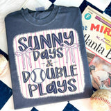 Sunny Days & Double Plays Tee Unisex T-shirt, Sweatshirt, Hoodie, Long Sleeve Tee