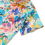 Men's Colorful Hawaiian Shirt Short Sleeve Button-down 100% Cotton Aloha Jungle Whimsy