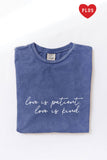 Love Is Patient Plus Mineral Graphic Top