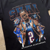 2025 SHAI G.A. 'THUNDER' FINALS HEAVY FADED BLACK T-SHIRT
