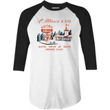 El Rancho Motel - Fresno, CA - Vintage Motel - 3/4 Sleeve Raglan T-Shirt