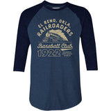 El Reno Railroaders - Oklahoma - Vintage Defunct Baseball Teams - 3/4 Sleeve Raglan T-Shirt