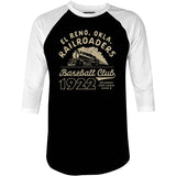El Reno Railroaders - Oklahoma - Vintage Defunct Baseball Teams - 3/4 Sleeve Raglan T-Shirt