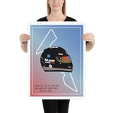 Daniel Ricciardo - Mclaren Racing - USA 2021 - Earnhardt Tribute Helmet Poster