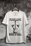 Peace Love Rock and Roll Graphic Top