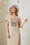 Be Kind Mineral Washed Graphic Dress
