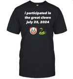 Clown And Snake Emoji I Participated In The Great Clown July 28 2024 Shirt