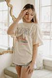 California San Fran Off White Thrifted Graphic Tee
