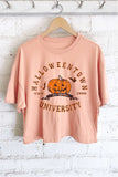 Halloween Town Graphic Long Crop Top