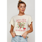 Spicy Hot Chilly Peppers Vintage Graphic Crop Top