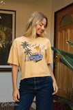 Surf and Chill Cropped Mineral Graphic Top