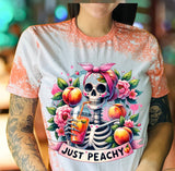 Just Peachy Skeleton Mom – Summer & Halloween T-Shirt