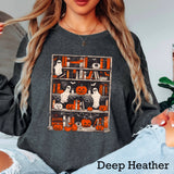Halloween 2025 Ghost Bookcase Long Sleeve Shirt | Gildan Unisex T-shirt, Sweatshirt, Hoodie, Long Sleeve Tee