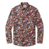Long Sleeve Hawaiian Shirt For Men Among the Flowers Cotton Button-down Aloha Shirt