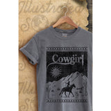 Cow Girl Vintage  Graphic  Tee