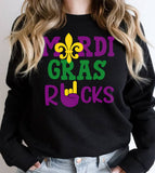 Mardi Gras Rocks - Party Cute Fun Nola Sweatshirt