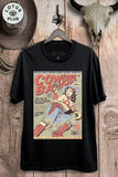 Cowgirl Bandit Western Retro Comic Graphic Top