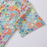 Hawaiian Shirt For Men Summer Flower Garden Designs Button-down Shirt Short Sleeve 100% Cotton Shirt Summer Flower Garden By Cecca Designs